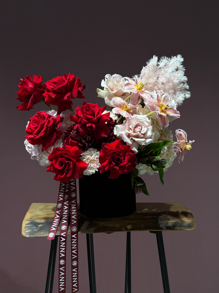 Bordo Süet Kutuda Couture Aranjman